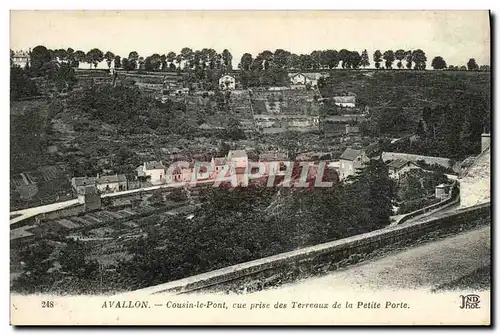 Ansichtskarte AK Avallon Cousin Le Pont Vue Prise Des Terreaux De La Petite Porte