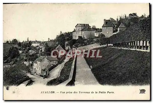 Cartes postales Avallon Vue Prise Des Terreaux De La Petite Porte