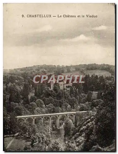 Ansichtskarte AK Chastellux Le chateau Et Le Viaduc