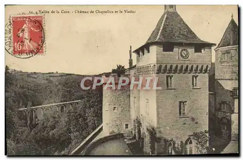 Ansichtskarte AK Vallee De LA Cure Chateau De Chastellux Et Le Viaduc