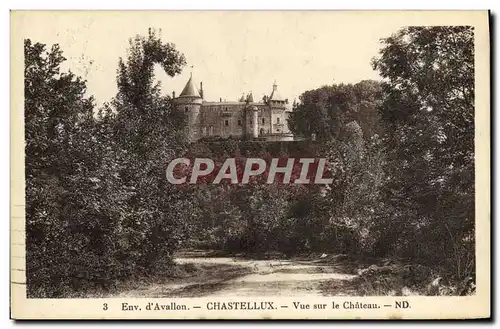 Cartes postales Env D'avallon Chastellux Vue Sur Le Chateau