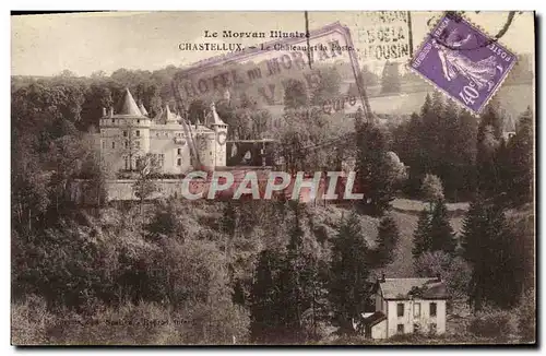 Cartes postales Chateau de Chastellux et la poste