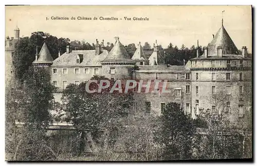 Cartes postales Chateau de Chastellux Vue generale