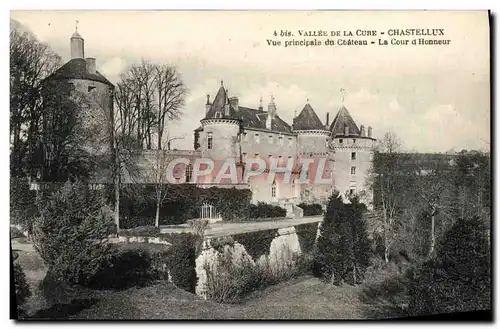 Cartes postales Chateau de Chastellux Vue principale du chateau La cour d'honneur