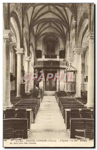 Cartes postales Chatel Censoir L&#39eglise La nef