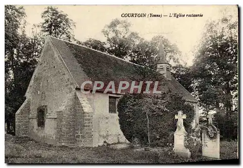 Ansichtskarte AK Courtoin L&#39Eglise Restauree