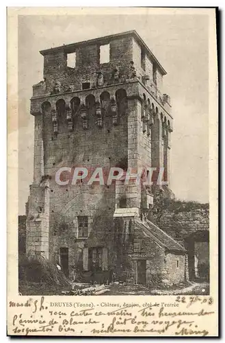 Cartes postales Druyes Chateau Doujon Cote De l&#39Entree