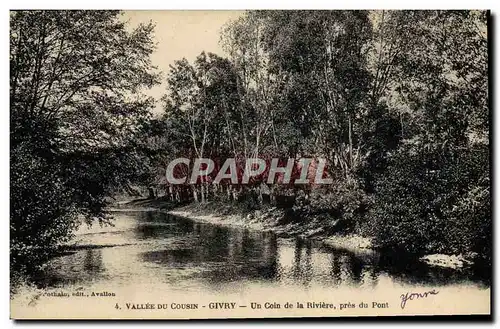 Cartes postales Vallee Du Cousin Givry Un Coin De La Riviere Pres Du Pont