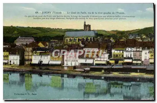 Cartes postales Joigny Le Quai De Paris Vu De La Rive Gauche De l&#39Yonne