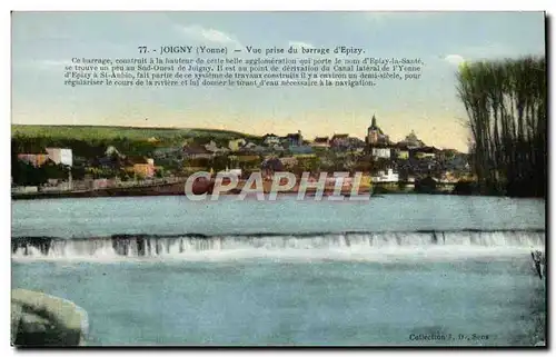 Cartes postales Joigny Vue Prise Du Barrage d&#39Epizy