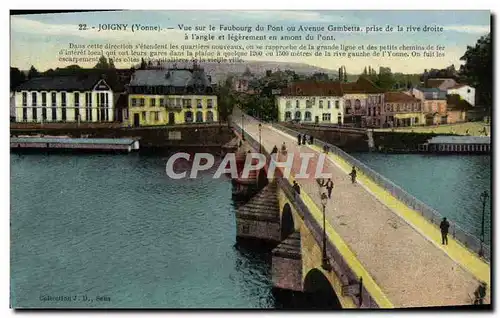 Ansichtskarte AK Joigny Vue Sur Le Faubourg Du Pont Ou Avenue Gambetta Prise De La Rive Droite