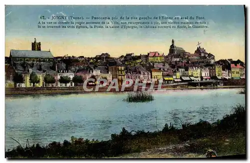 Ansichtskarte AK Joigny Panorama Prise De La Rive Gauche De l&#39Yonne En Aval Du Pont