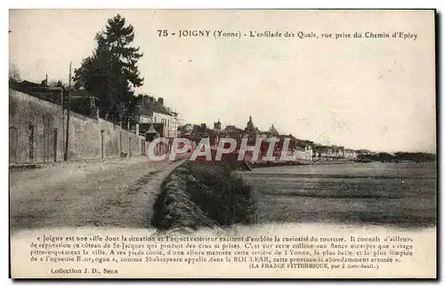 Ansichtskarte AK Joigny L&#39Enfilade Des Quais Vue Prise Du Chemin D&#39Epizy