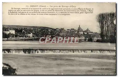 Ansichtskarte AK Joigny vue Prise Du Barrage d&#39Epizy