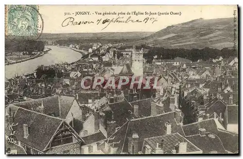 Cartes postales Joigny Vue Generale Prise De l&#39Eglise St Jean