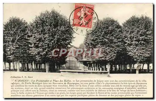 Cartes postales Joigny Les Promenades Et Place Des Halles