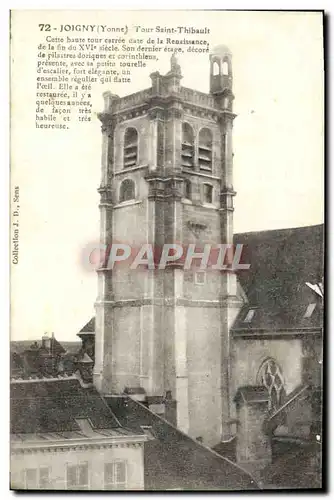 Cartes postales Joigny Tour Saint Thibault