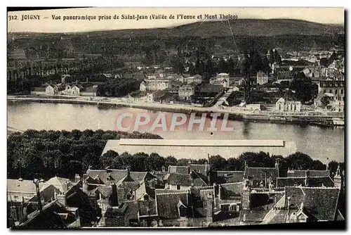 Cartes postales Joigny Vue Paneramique prise de Saint Jean Vallee de l&#39Yonne et Mont Tholon