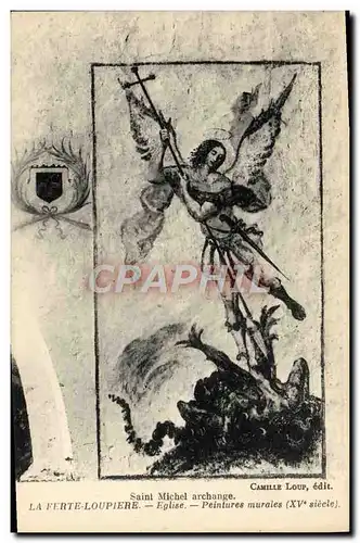 Ansichtskarte AK Saint Michel archange La Ferte Loupiere Eglise Peintures murales
