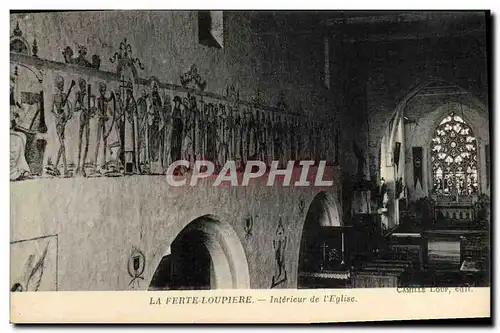 Ansichtskarte AK La Ferte Loupiere Interieur de I&#39Eglise