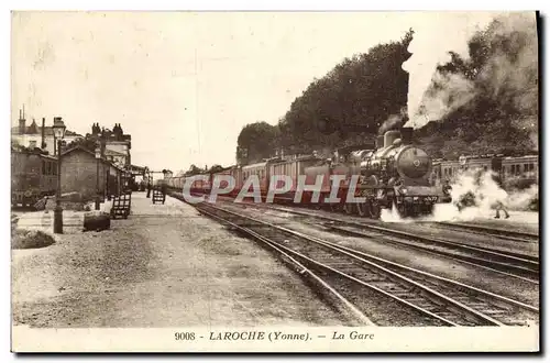 Cartes postales Laroche La Gare Train TOP