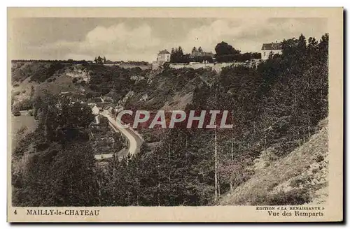 Cartes postales Mailly Le Chateau Vue des remparts