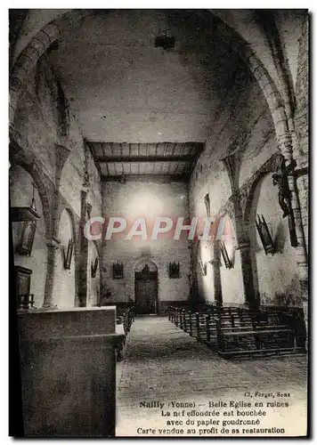 Cartes postales Nailly Belle Eglise en ruines