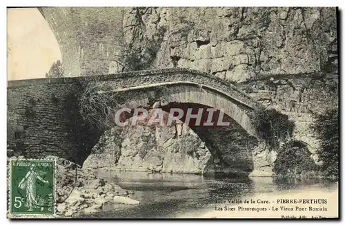 Cartes postales Vallee de la Cure Pierre Perthuis Le vieux pont romain