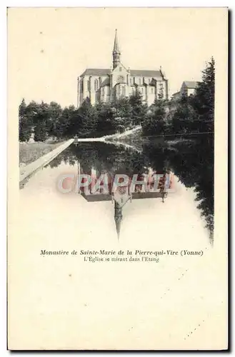 Cartes postales Monastere de Sainte Marie de la Pierre qui vire L'eglise se mirant dans l'etang