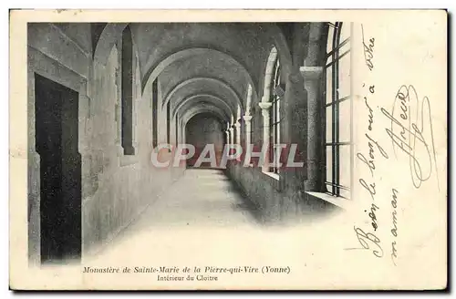 Cartes postales Monastere de Ste Marie de La Pierre qui Vire Interieur du cloitre