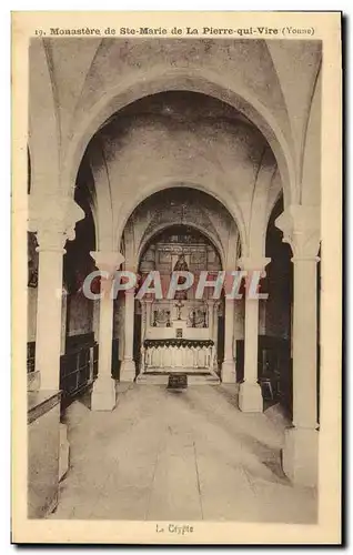 Cartes postales Monastere de Ste Marie de La Pierre qui Vire La crypte