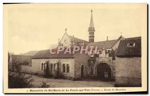 Ansichtskarte AK Monastere de Ste Marie de La Pierre qui vire Entree du monastere