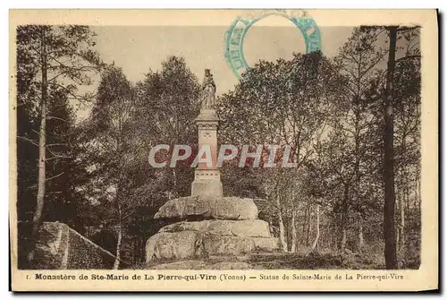 Ansichtskarte AK Monastere de Ste Marie de La Pierre qui vire Statue de Sainte Marie de la Pierre qui Vire