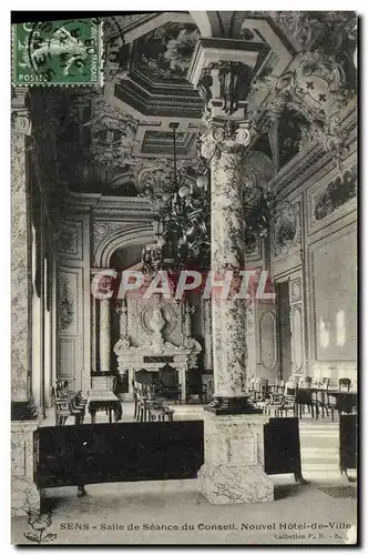 Cartes postales Sens Salle de Seance du Conseil Nouvel Hotel de ville