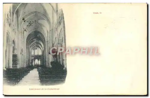 Cartes postales Sens Interieur de la cathedrale