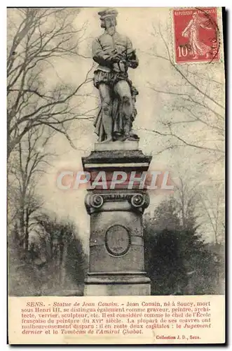 Cartes postales Sens Statue de Jean Cousin