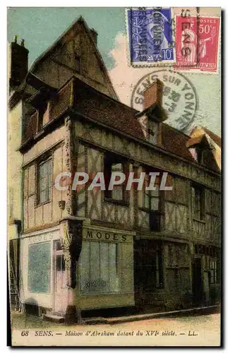 Cartes postales Sens Maison d&#39Abraham Datant du 16eme