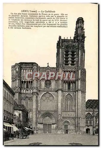 Cartes postales Sens La Cathedrale