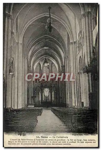 Cartes postales Sens La Cathedrale