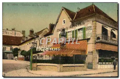Cartes postales Sens L'Hotel De l'ecu Garage