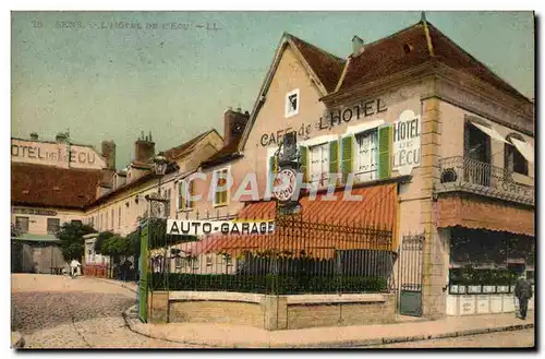 Cartes postales Sens L'hotel De l'Ecu Garage