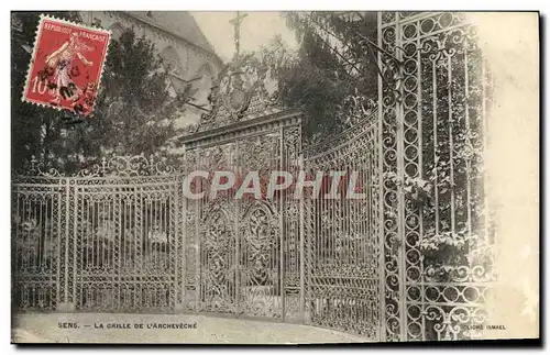 Cartes postales Sens La Grille De l'archeveche