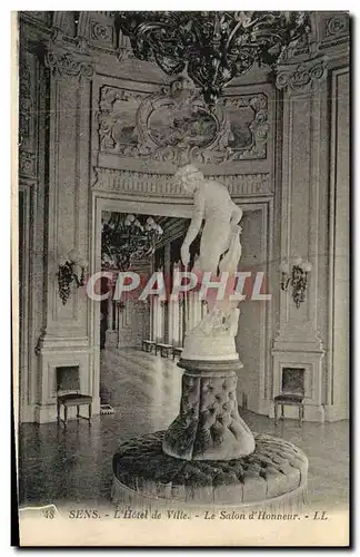 Cartes postales Sens L'Hotel de Ville Le salon d'honneur