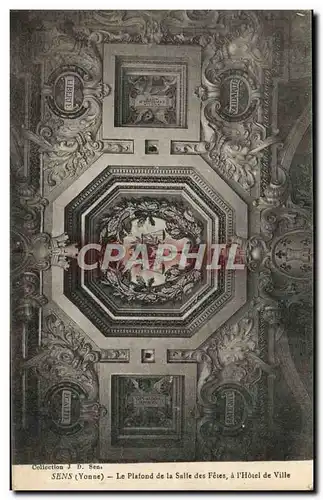 Cartes postales Sens Le Plafond de la Salle des fetes a l'hotel de ville