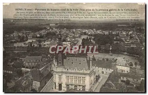 Ansichtskarte AK Sens Panorama de la partie nord de la Ville Vue prise de la premiere galerie de la cathedrale
