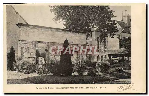 Cartes postales Sens Musee de Sens Inscription romaine du Temple d&#39Auguste