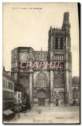 Cartes postales Sens La Cathedrale