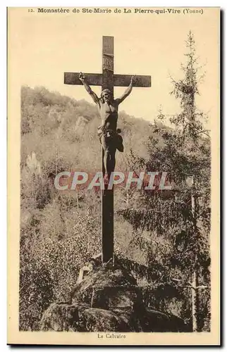 Cartes postales Monastere de Sainte Marie de la Plerre qui Vire Le calvaire Christ