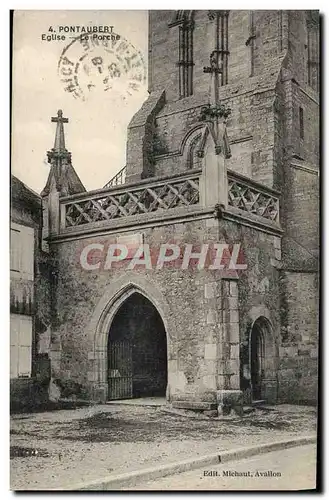 Cartes postales Pontaubert Eglise Le Porche