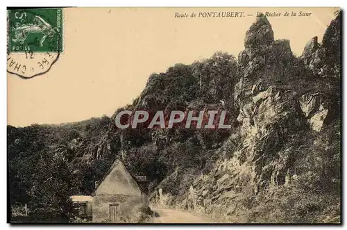 Cartes postales Route de Pontaubert Le Rocher de la Soeur